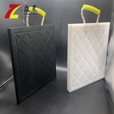 heavy loading uhmwpe plastic parts crane pads plastic road plate